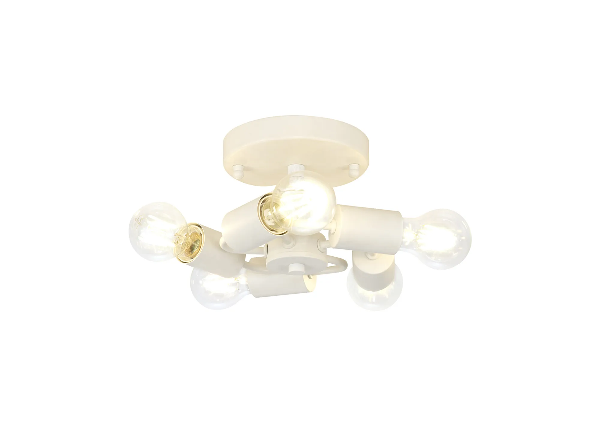 Baymont Flush Ceiling 5 Light White